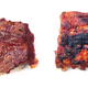 Instant Pot baby back ribs finished under broiler (left), finished on a grill (right)